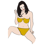 Woman in Yellow Bikini