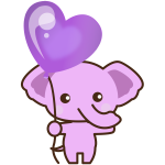 pink elephant cartoon