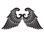 Wings silhouette outline