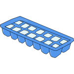 Blue icecube tray