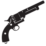 Handgun revolver silhouette