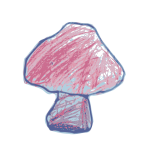 simple drawn mushroom