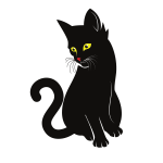 Cat with glowing eyes-1577192233