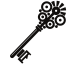 Old key silhouette