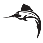 Swordfish monochrome silhouette