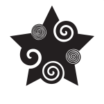 Decorative star with swirls