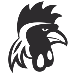 Cockerel head silhouette