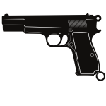 Handgun monochrome silhouette