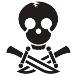 Pirate skull silhouette