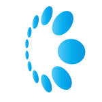 Blue dots logo concept