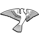Dove bird silhouette