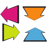 Arrows in various colors