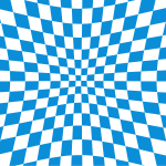 Blue checkered pattern illusion