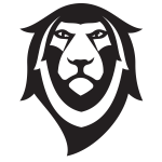 Lion face silhouette