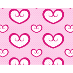 Cartoon hearts pattern