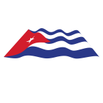 Waving national flag of Cuba