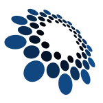Blue circles logo art