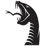 Venomous snake silhouette