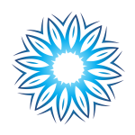 Blue flower logotype design