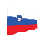 Waving flag of Slovenia