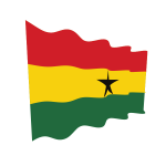 Ghana waving flag