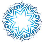 Tribal ornament blue color