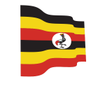 Uganda waving flag