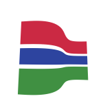 Waving flag of Gambia