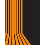 Orange stripes on black background