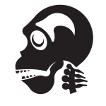 Human cranium silhouette