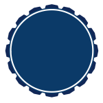 Blank blue sticker