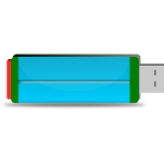 Colorful flash drive vector clip art