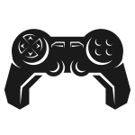 Silhouette of game controller