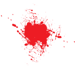 Red ink splatter
