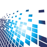 Bursting blue tiles clip art