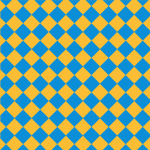 Yellow and blue tiles pattern