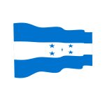 Waving flag of Honduras
