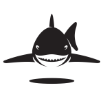 Silhouette of a dangerous shark