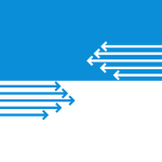 Blue and white arrows