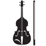 Violin musical instrument silhouette