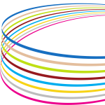 Curved colored lines