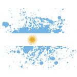 Argentina flag paint splatter