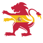 Heraldic lion Spanish flag