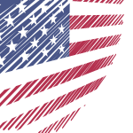 American flag scribble effect