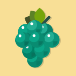Grapes color icon