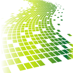 Bursting green tiles