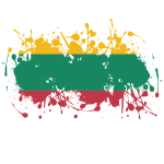 Lithuanian flag ink grunge