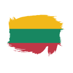 Lithuanian flag paint splatter