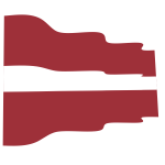 Waving flag of Latvia