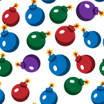 Christmas ornaments seamless pattern
